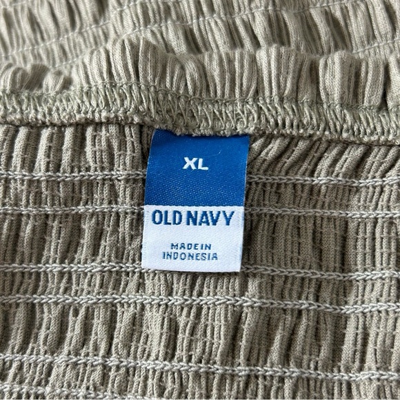 Old Navy Boho Short Sleeve Women Tops Shirts Lot of 2 Olive Green & Red Sz XL - Picture 3 of 7